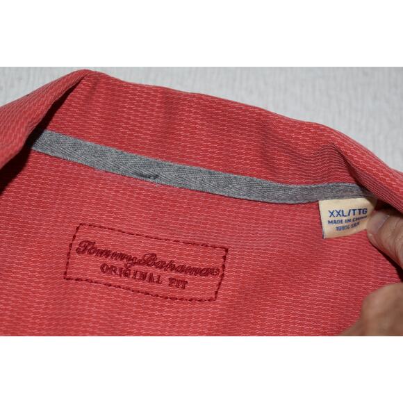 Tommy Bahama Hawaiian SILK Shirt Mens Size 2XL Coconut Buttons Pink - Picture 4 of 6